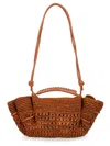 Hereu Rectangular Woven Shoulder Bag Dual Handles In Brown