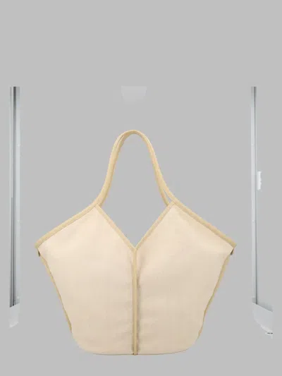 Hereu Borsa "calella" In Lino In Ivory