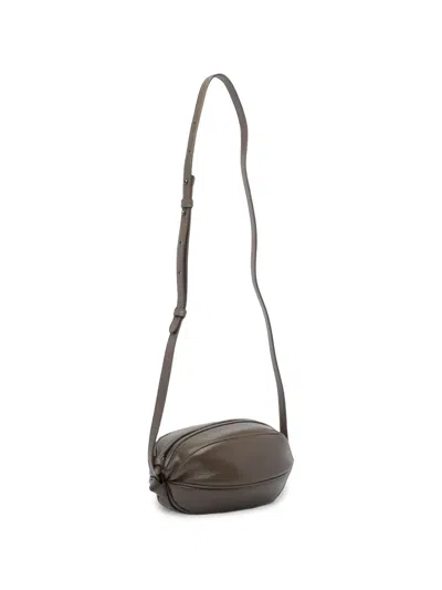 Hereu Boya Distressed Leather Shoulder Bag In Brown