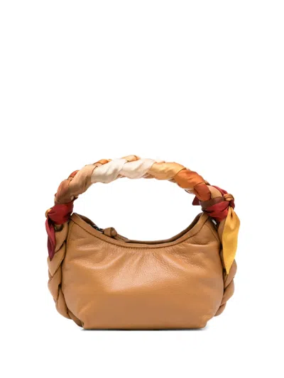 Hereu Braided Handle Shoulder Bag In Neutral