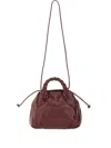 Hereu Braided Handle Shoulder Bag With Long Strap In Brown