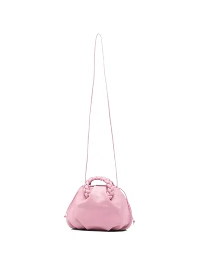 Hereu Braided-handle Drawstring Cross Body Bag In Pink