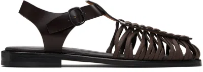 Hereu Brown Alaro Sandals In Multi