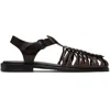 Hereu Brown Alaro Sandals In Black