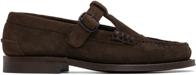 Hereu Brown Alber Loafers In Dark Brown
