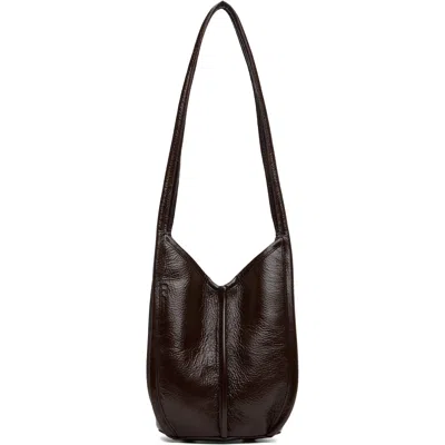 Hereu Brown Calella Bucket Leather Bag In Dark Brown