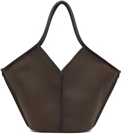 Hereu Brown Calella Tote In Dark Brown