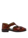 Hereu Tan Leather Sandals In Brown