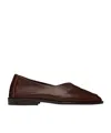 Hereu Brown Juliol Winter Supple Shiny Ballerina Flats In Maroon