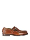 Hereu Brown Leather Derby Shoe In Multi