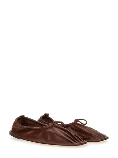 Hereu Brown Leather Flats