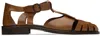 Hereu Brown Pesca Veg-tan Sandals In Brown