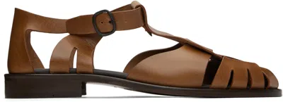 Hereu Brown Pesca Veg-tan Sandals