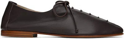 Hereu Brown Plegada Oxfords In Dark Brown