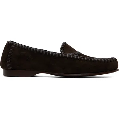 Hereu Brown Sastre Suede Loafers