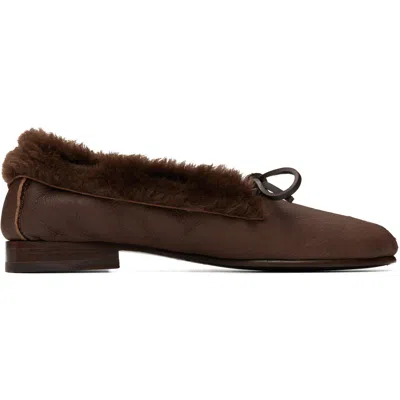 Hereu ブラウン Tilla シアリング シューズ In Brown