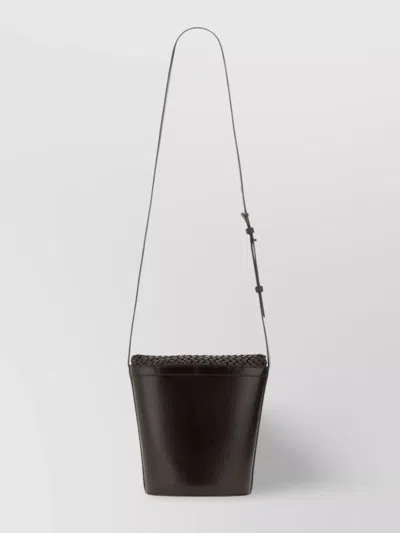Hereu Bucket Shape Woven Detail Cross-body Bag