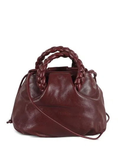 HEREU BURGUNDY BOMBON SMALL SATCHEL