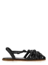 Hereu Cabersa 2 Sandals Braided Design Flat In Black