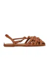 Hereu Cabersa Padded Leather Sandals In Brown