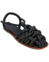 Hereu Cabersa 2 Sandals Braided Design Flat In Black