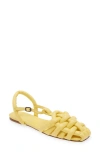 Hereu Yellow Leather Cabersa Sandals