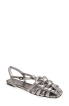 Hereu Cabersa Padded Fisherman Sandal In Silver