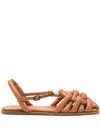 Hereu Women's Square Toe Padded Fisherman Sandal Cabersa 2 In Beige