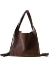 Hereu Knotted-detail Leather Shoulder Bag In Brown
