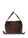 Hereu Knotted-detail Leather Shoulder Bag In Brown