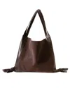 Hereu Knotted-detail Leather Shoulder Bag In Brown