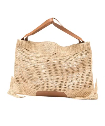 Hereu Cador Woven Shoulder Bag In Brown