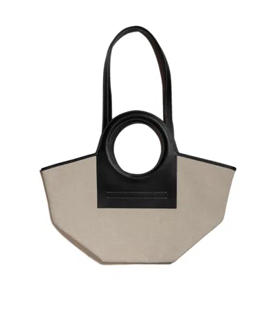 Hereu Tote In Beige Black