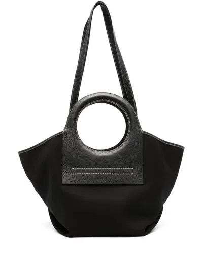 Hereu Small Cala Leather Tote Bag In Black