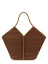 Hereu Women's Calella Leather Trimmed Raffia Tote Bag