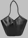 Hereu Calella Calfskin Leather Shoulder Bag In Black