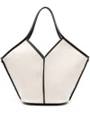 Hereu Calella Canvas & Leather Tote Bag In Black