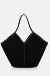 Hereu Calella Cotton Tote Bag. In Black