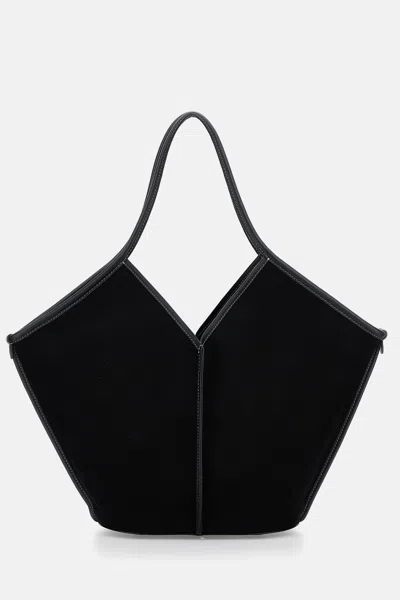 Hereu Calella Cotton Tote Bag. In Black