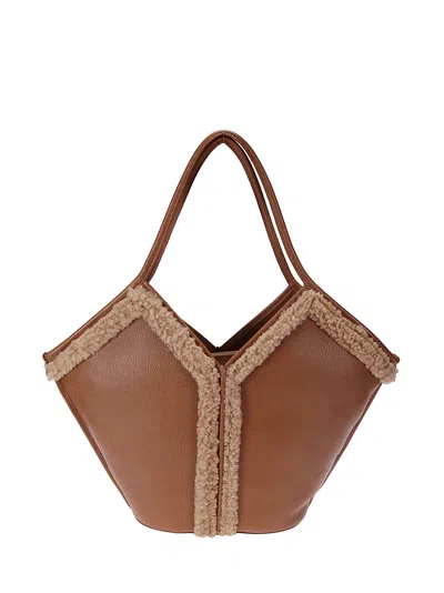 Hereu Calella Curly Shearling Trims In Brown