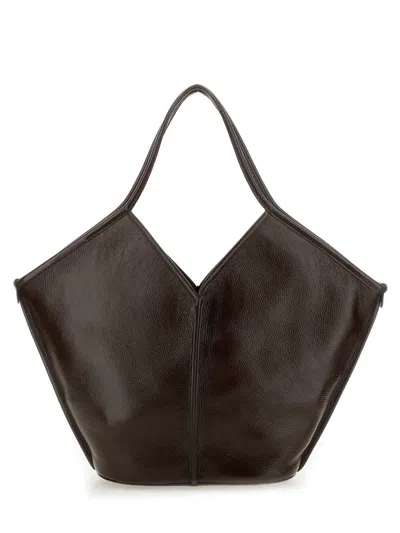 Hereu Calella Distressed - Leather Tote Bag In Brown