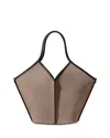 Hereu Calella Suede And Leather Tote Bag In Dark Gray Brown