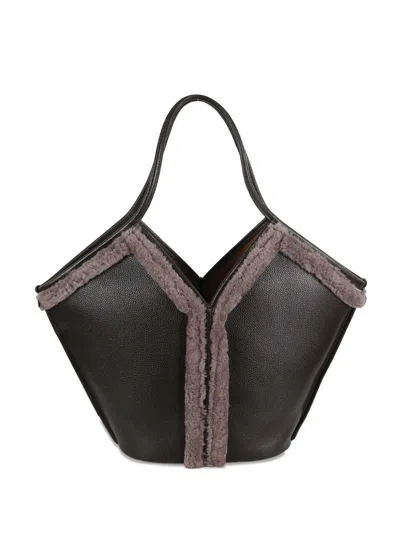 Hereu Calella Leather Shopping Bag In Brown