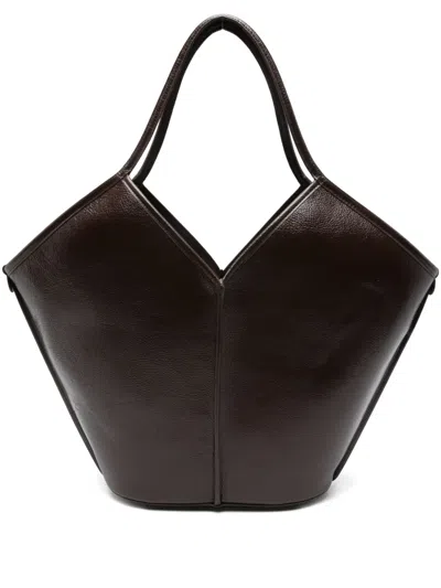 Hereu Calella Leather Tote Bag In Brown