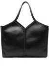 Hereu Calella Leather V-shaped Top Handle Tote Bag In Black