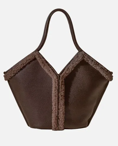 Hereu Calella Shearling Bag In Brown
