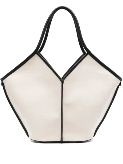 Hereu Callela Cotton Shoulder Bag In Neutral