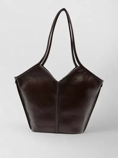 Hereu Calella Small Leather Shoulder Tote Bag