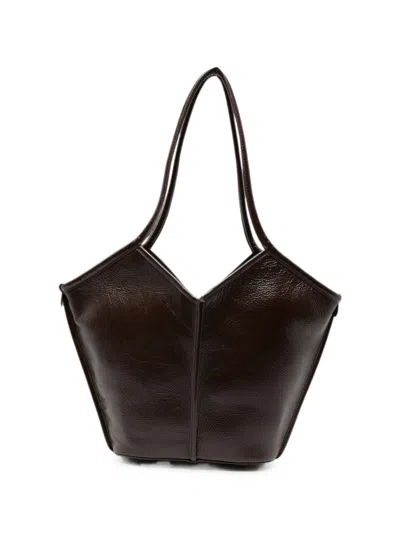 Hereu Calella Small Leather Tote Bag In Brown