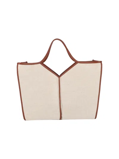 Hereu Calella Squared Tote Bag In Cream